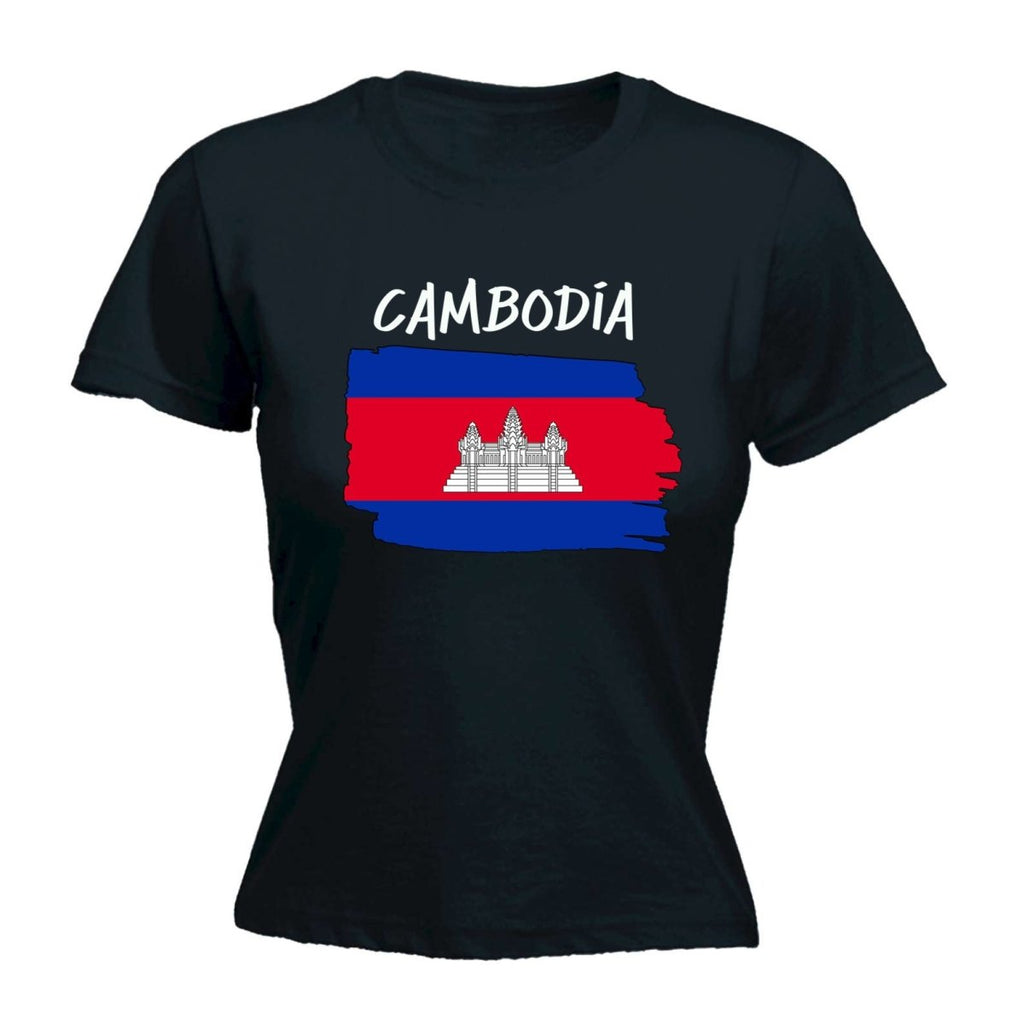 Cambodia Country Flag Nationality - Womens T-Shirt T Shirt Tshirt - 123t Australia | Funny T-Shirts Mugs Novelty Gifts