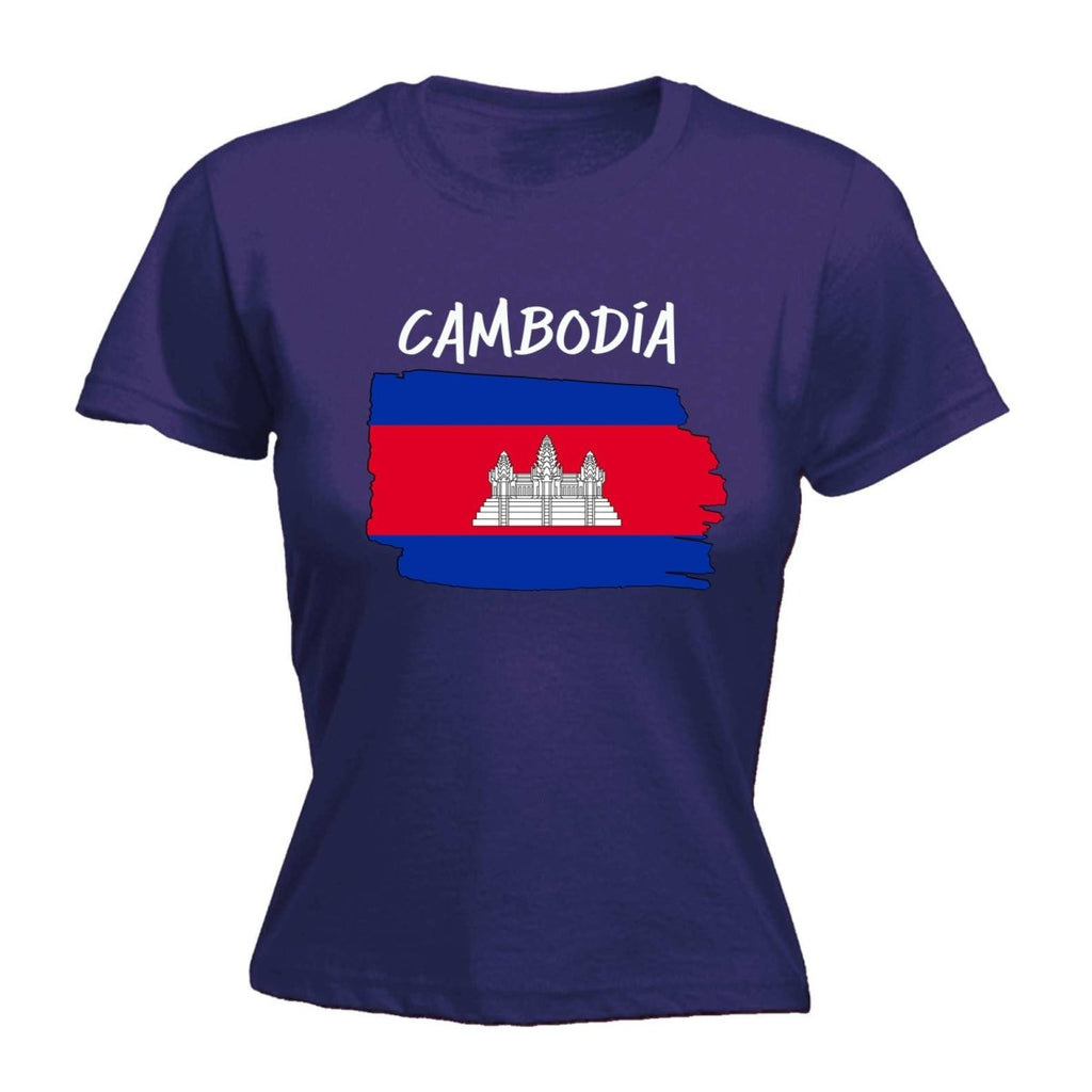 Cambodia Country Flag Nationality - Womens T-Shirt T Shirt Tshirt - 123t Australia | Funny T-Shirts Mugs Novelty Gifts