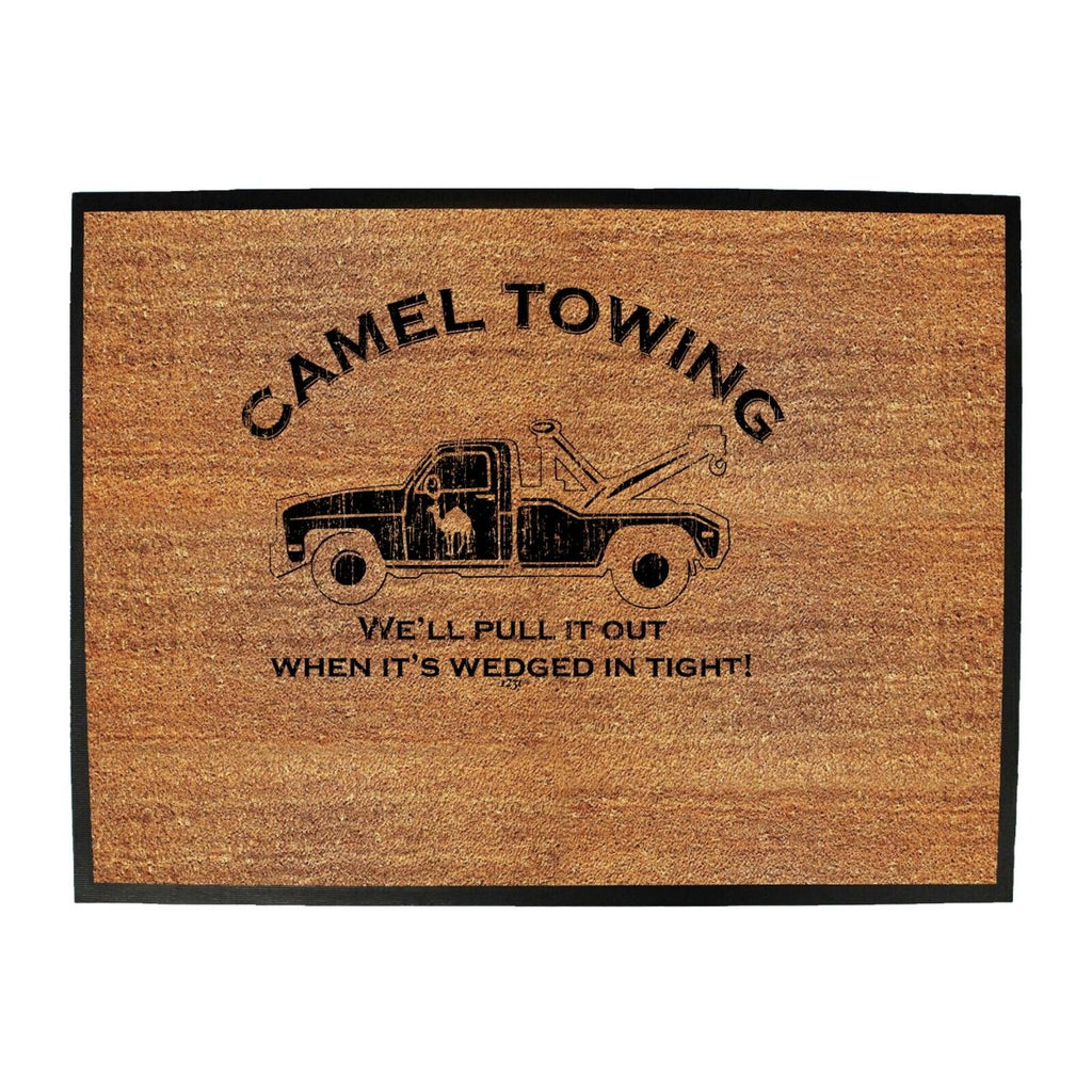 Camel Towing - Funny Novelty Doormat Man Cave Floor mat - 123t Australia | Funny T-Shirts Mugs Novelty Gifts
