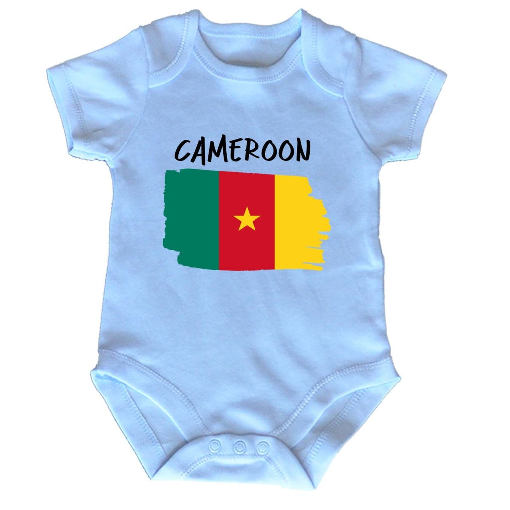 Cameroon Country Flag Nationality - Babygrow Baby - 123t Australia | Funny T-Shirts Mugs Novelty Gifts