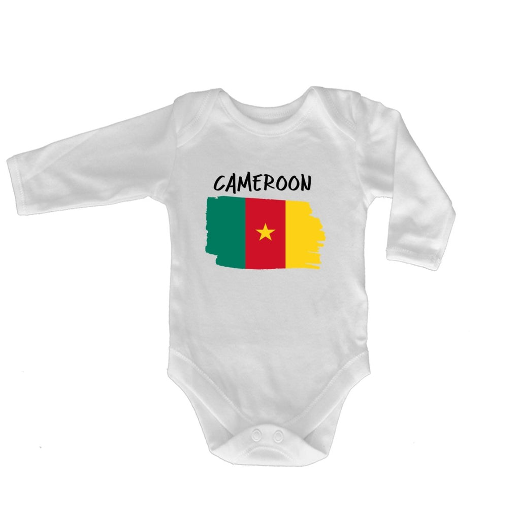 Cameroon Country Flag Nationality - Babygrow Baby - 123t Australia | Funny T-Shirts Mugs Novelty Gifts