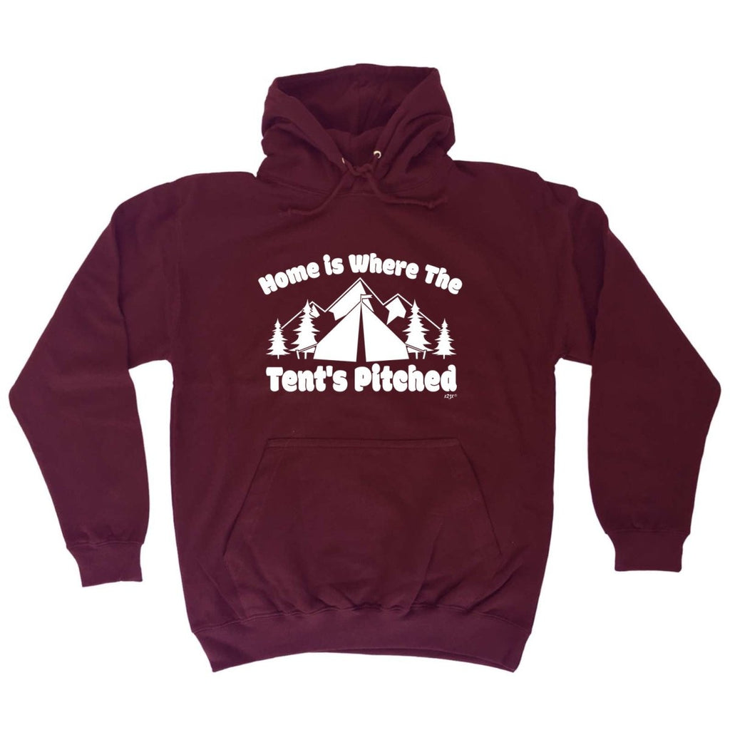 Camping Home Is Where The Tents Pitched - Funny Novelty Hoodies Hoodie - 123t Australia | Funny T-Shirts Mugs Novelty Gifts