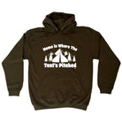 Camping Home Is Where The Tents Pitched - Funny Novelty Hoodies Hoodie - 123t Australia | Funny T-Shirts Mugs Novelty Gifts
