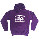 Camping Home Is Where The Tents Pitched - Funny Novelty Hoodies Hoodie - 123t Australia | Funny T-Shirts Mugs Novelty Gifts