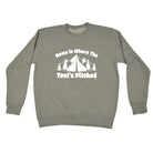 Camping Home Is Where The Tents Pitched - Funny Novelty Sweatshirt - 123t Australia | Funny T-Shirts Mugs Novelty Gifts