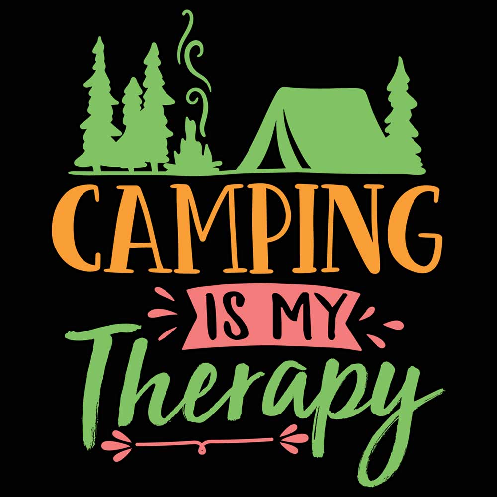 Camping Is My Therapy - Mens Funny T-Shirt Tshirts - 123t Australia | Funny T-Shirts Mugs Novelty Gifts