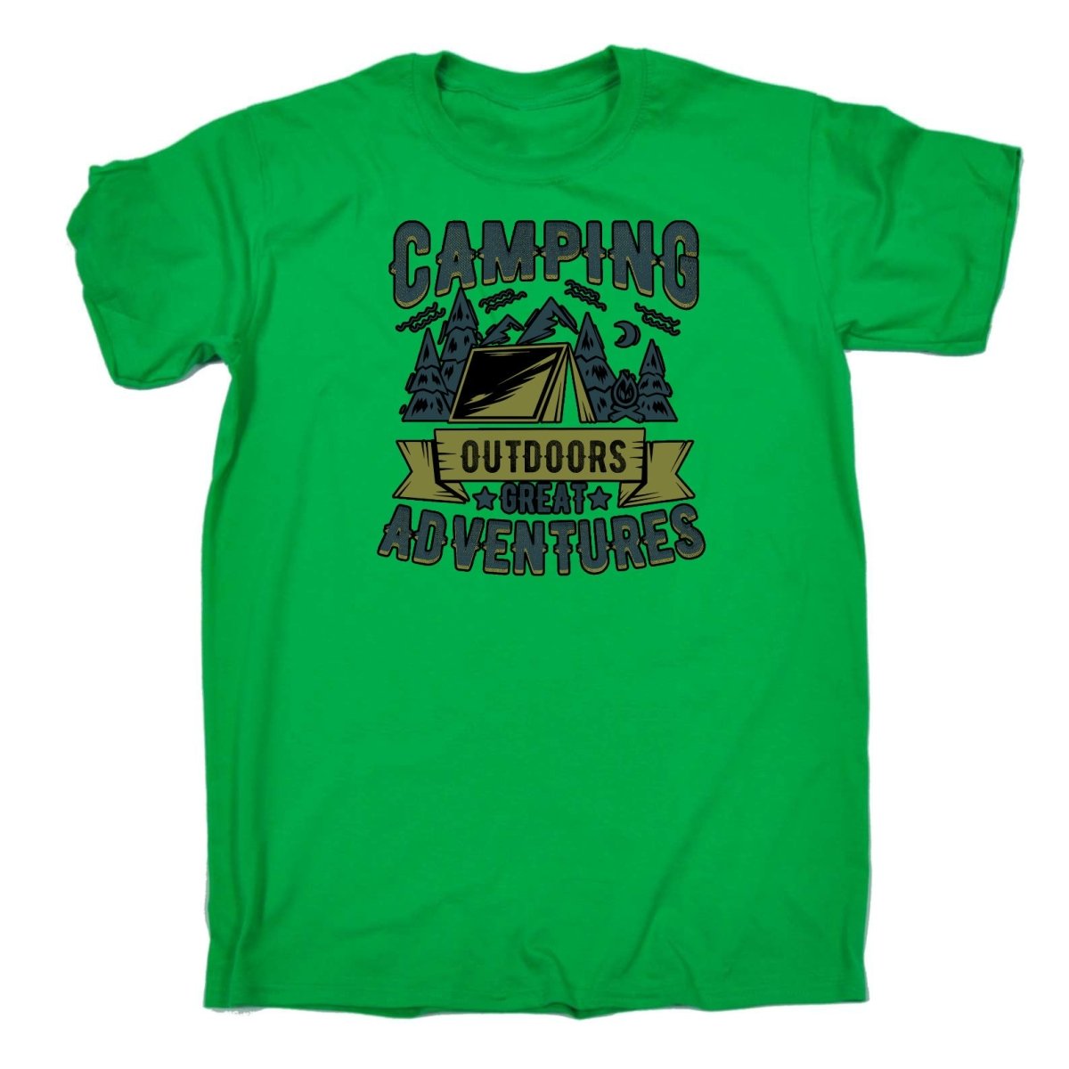 Camping Outdoors Great Adventures - Mens Funny T-Shirt Tshirts Tee Shirt - 123t Australia | Funny T-Shirts Mugs Novelty Gifts