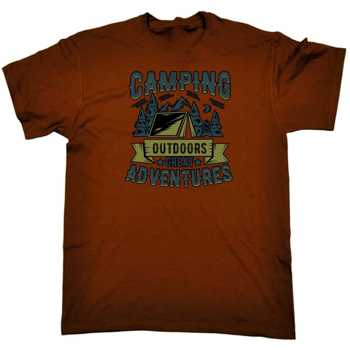 Camping Outdoors Great Adventures - Mens Funny T-Shirt Tshirts Tee Shirt - 123t Australia | Funny T-Shirts Mugs Novelty Gifts