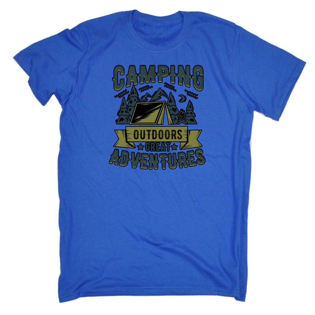 Camping Outdoors Great Adventures - Mens Funny T-Shirt Tshirts Tee Shirt - 123t Australia | Funny T-Shirts Mugs Novelty Gifts