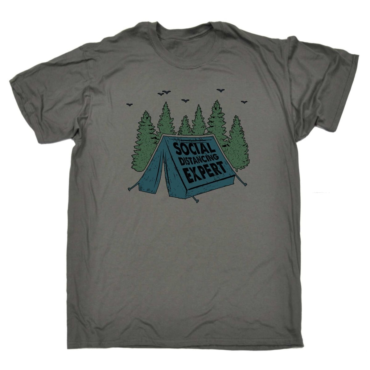 Camping Social Distancing Expert - Mens Funny T-Shirt Tshirts Tee Shirt - 123t Australia | Funny T-Shirts Mugs Novelty Gifts