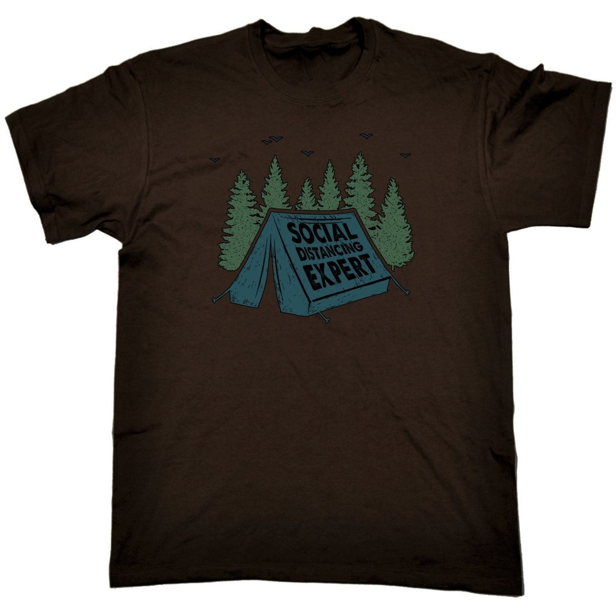 Camping Social Distancing Expert - Mens Funny T-Shirt Tshirts Tee Shirt - 123t Australia | Funny T-Shirts Mugs Novelty Gifts