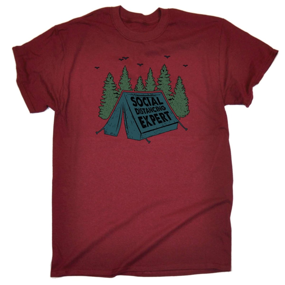 Camping Social Distancing Expert - Mens Funny T-Shirt Tshirts Tee Shirt - 123t Australia | Funny T-Shirts Mugs Novelty Gifts