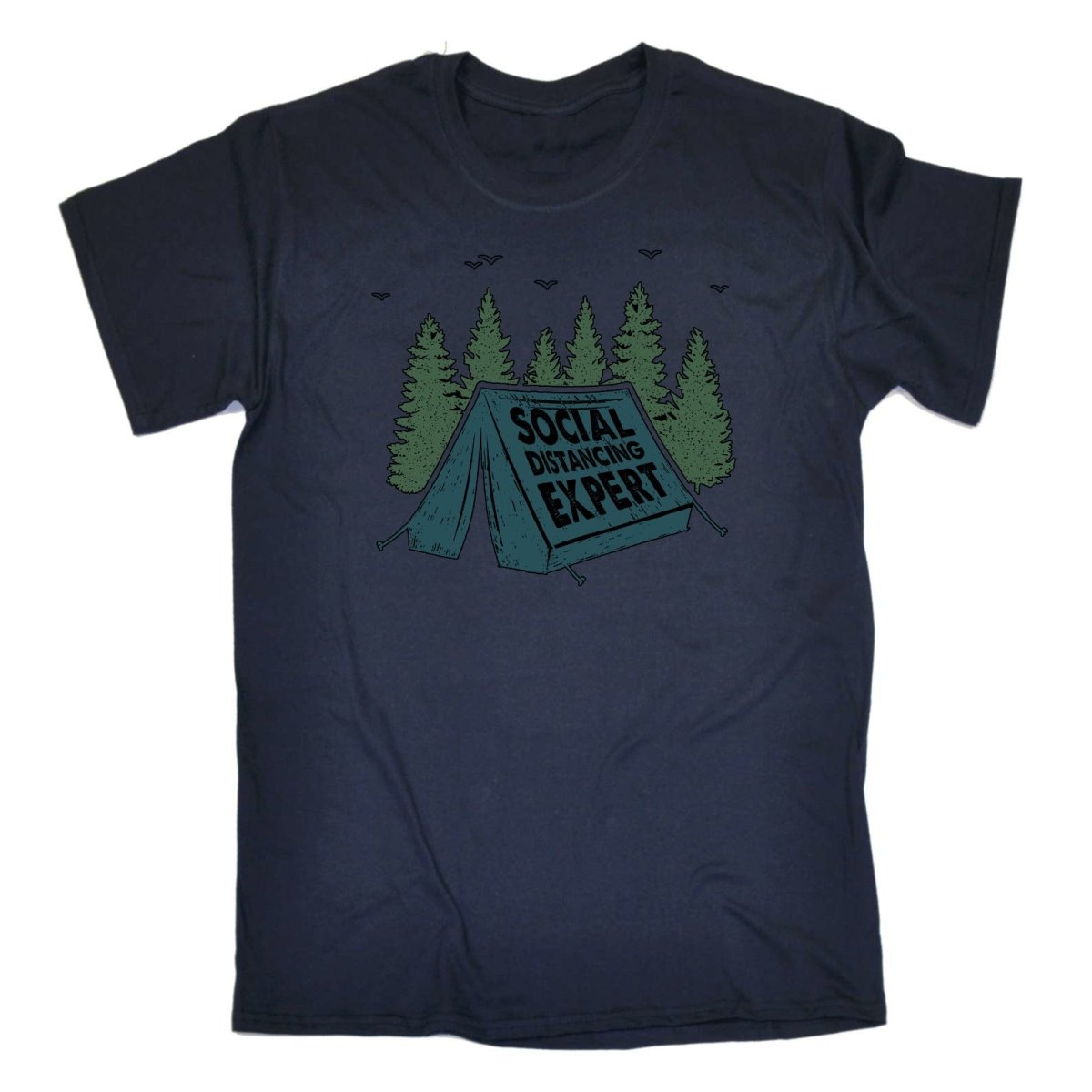 Camping Social Distancing Expert - Mens Funny T-Shirt Tshirts Tee Shirt - 123t Australia | Funny T-Shirts Mugs Novelty Gifts