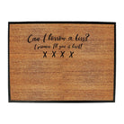Can Borrow A Kiss - Funny Novelty Doormat Man Cave Floor mat - 123t Australia | Funny T-Shirts Mugs Novelty Gifts