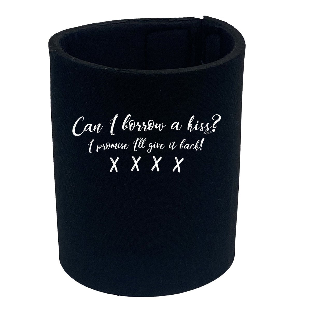 Can Borrow A Kiss - Funny Novelty Stubby Holder - 123t Australia | Funny T-Shirts Mugs Novelty Gifts