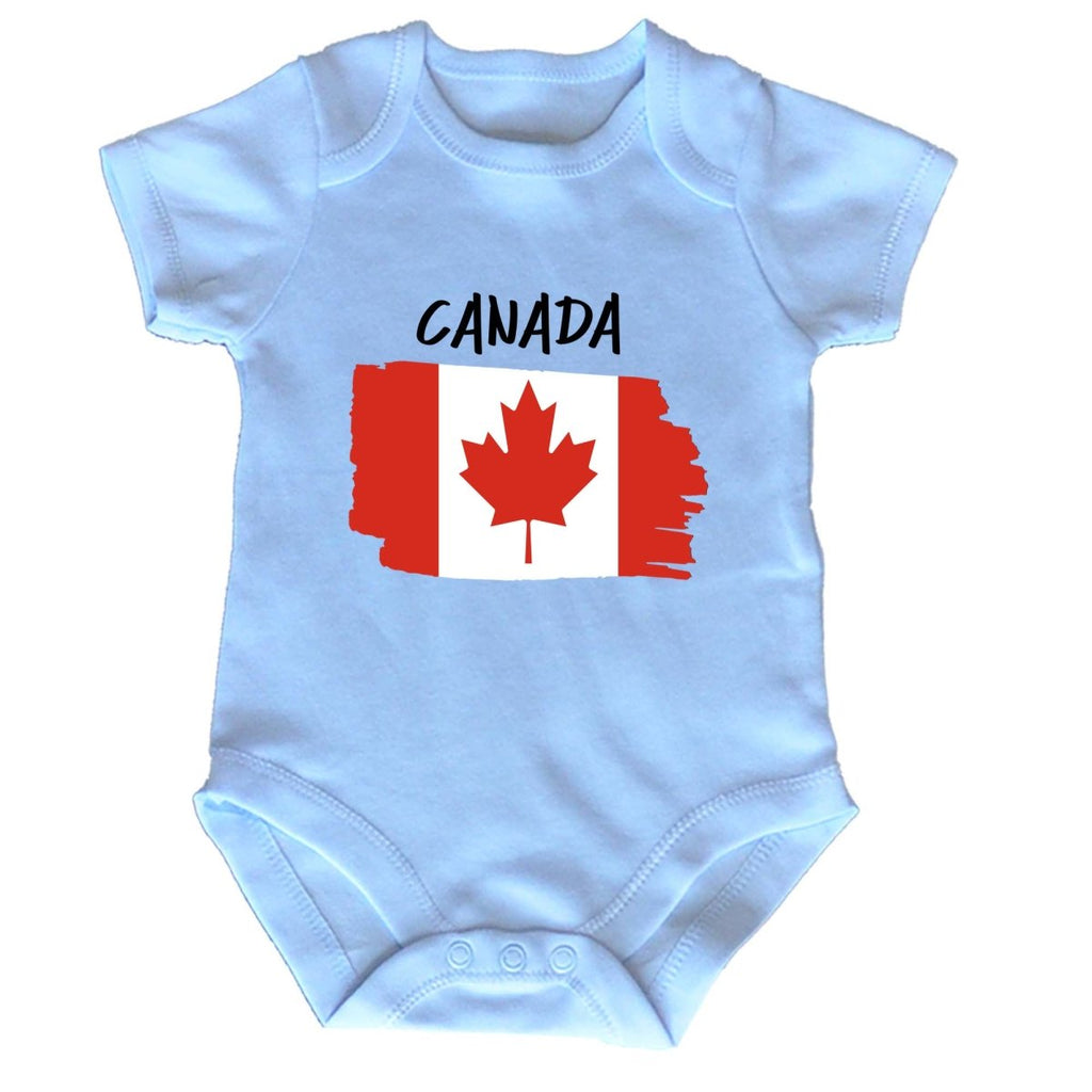 Canada Country Flag Nationality - Babygrow Baby - 123t Australia | Funny T-Shirts Mugs Novelty Gifts