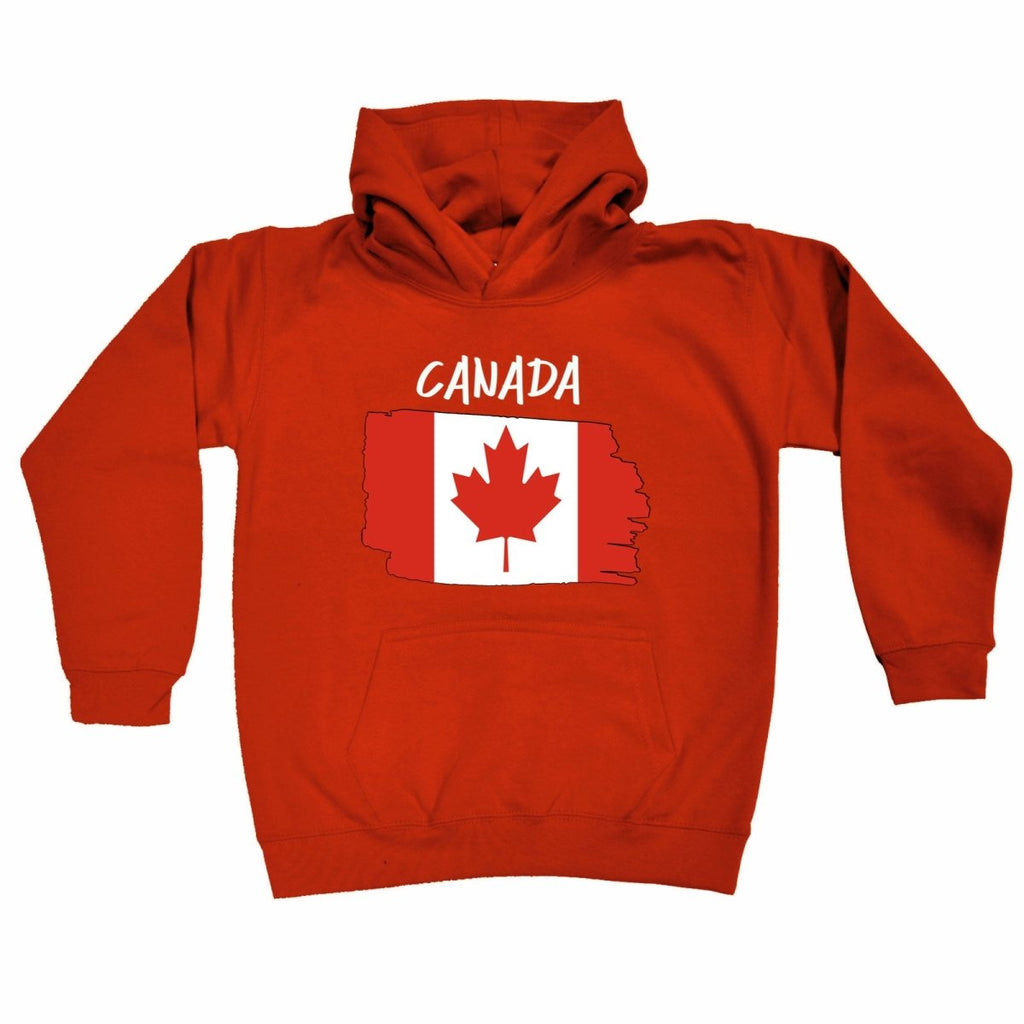 Canada Country Flag Nationality - Kids Children Hoodie - 123t Australia | Funny T-Shirts Mugs Novelty Gifts