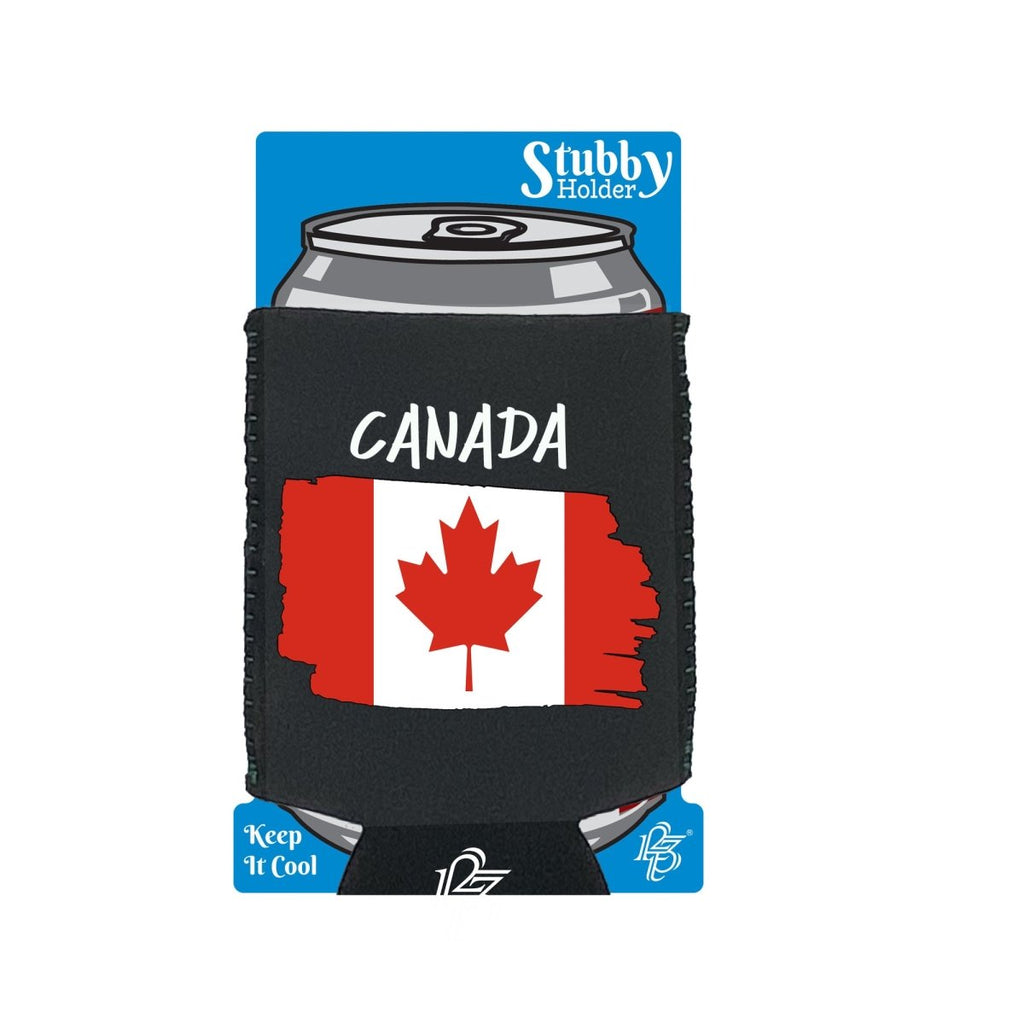 Canada Country Flag Nationality - Stubby Holder With Base - 123t Australia | Funny T-Shirts Mugs Novelty Gifts