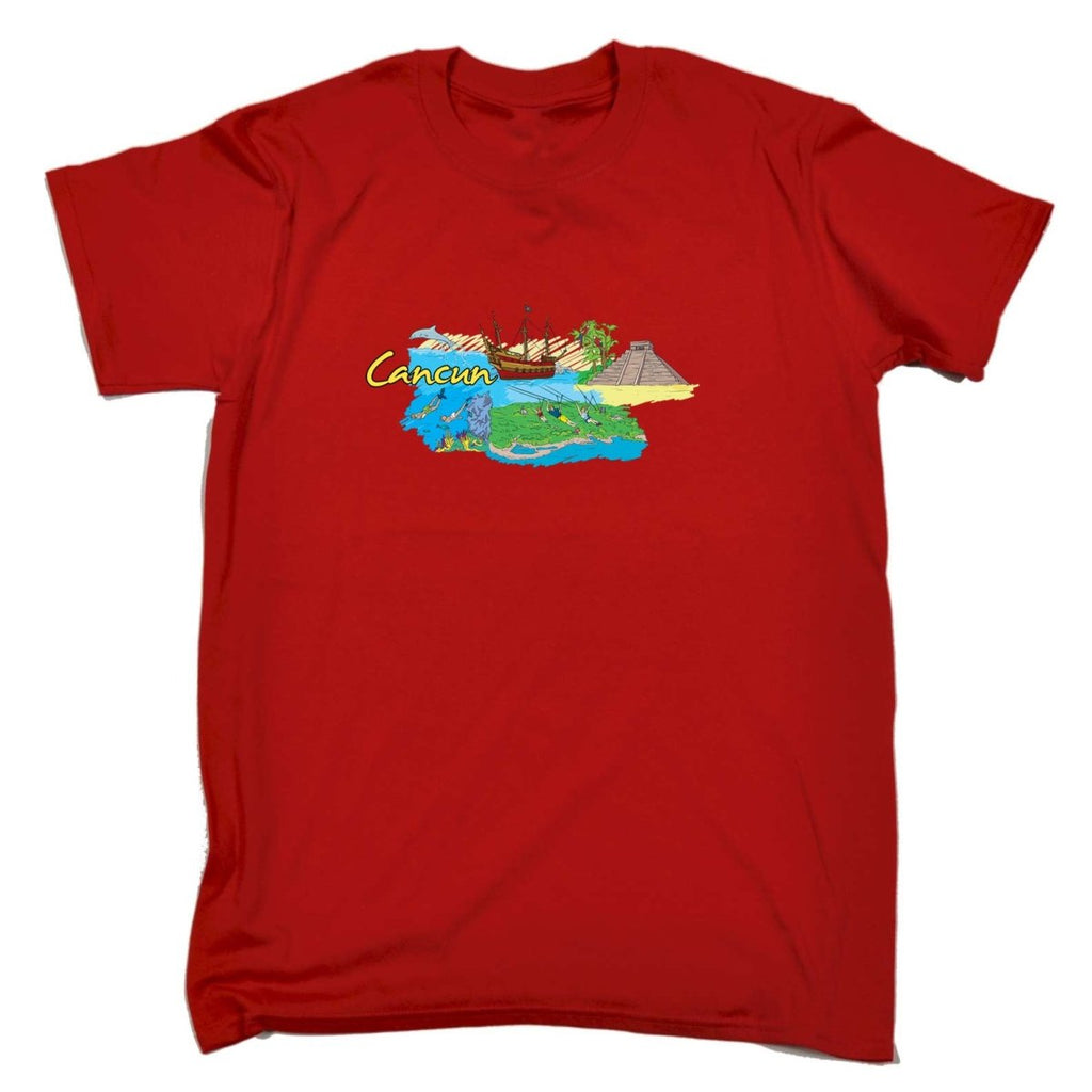Cancum Mexico Country Flag Destination - Mens Funny T-Shirt Tshirts - 123t Australia | Funny T-Shirts Mugs Novelty Gifts
