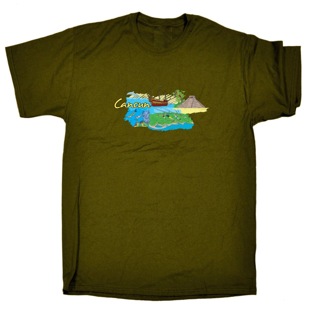 Cancum Mexico Country Flag Destination - Mens Funny T-Shirt Tshirts - 123t Australia | Funny T-Shirts Mugs Novelty Gifts