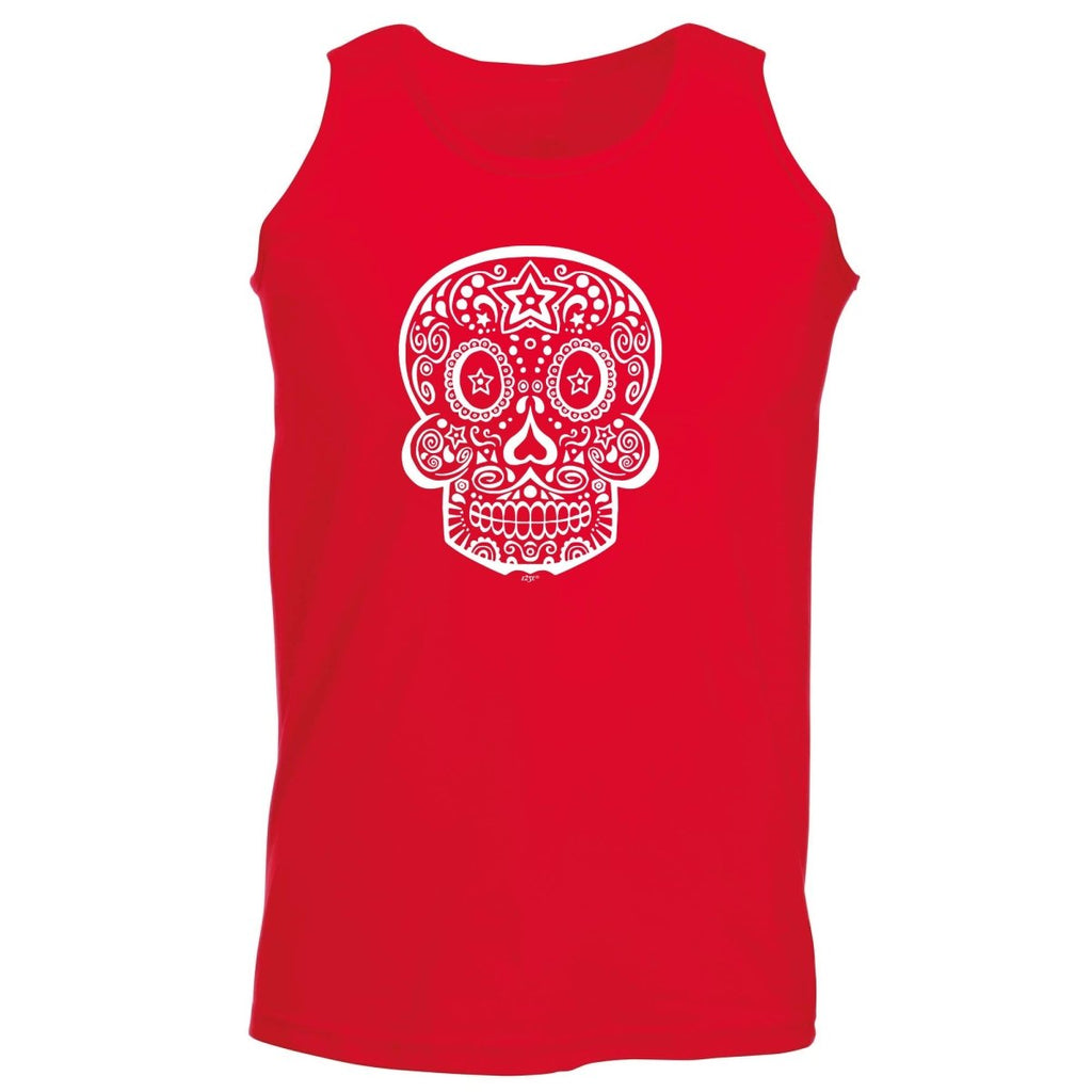 Candy Skull - Funny Novelty Vest Singlet Unisex Tank Top - 123t Australia | Funny T-Shirts Mugs Novelty Gifts