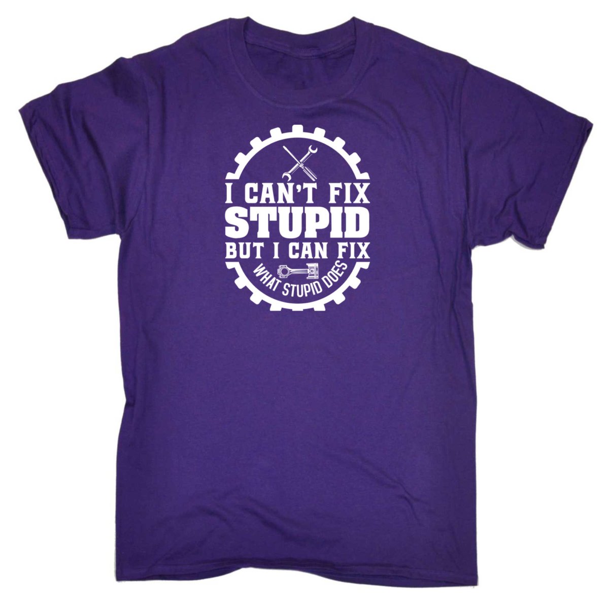 Cant Fix Stupid Mechanic Trucker Truck - Mens Funny T-Shirt Tshirts - 123t Australia | Funny T-Shirts Mugs Novelty Gifts