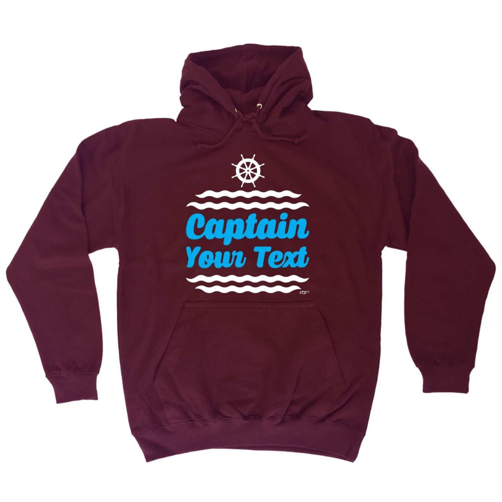 Captain Your Text Personalised - Funny Novelty Hoodies Hoodie - 123t Australia | Funny T-Shirts Mugs Novelty Gifts