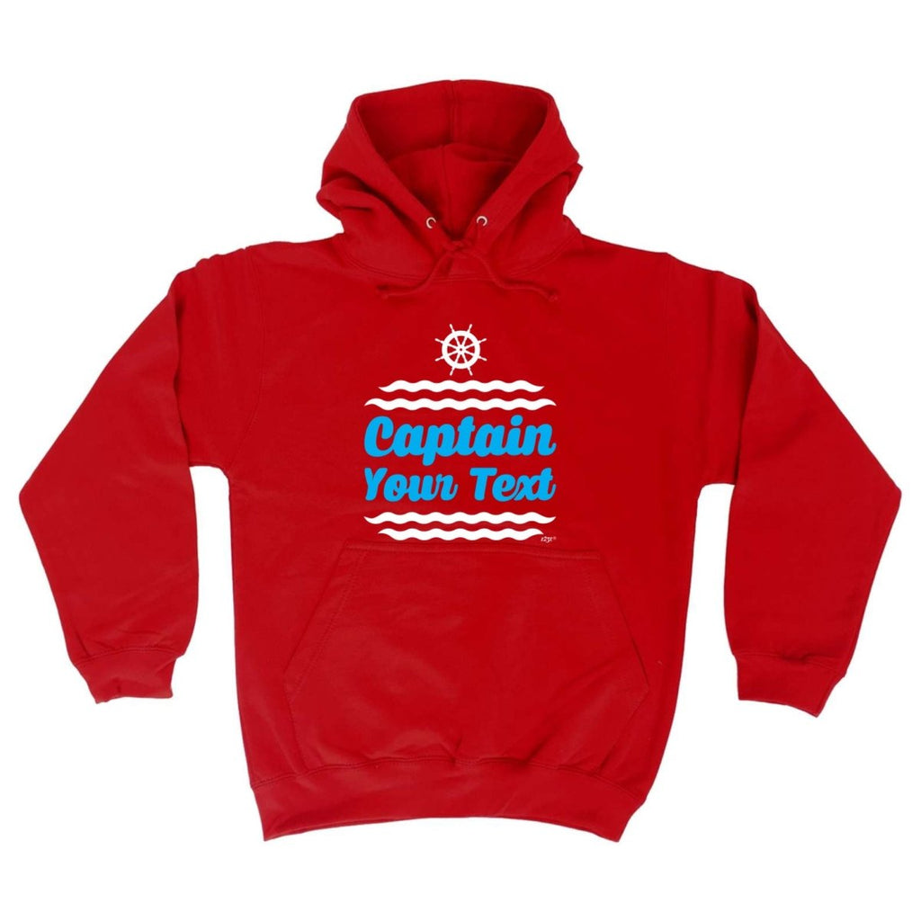 Captain Your Text Personalised - Funny Novelty Hoodies Hoodie - 123t Australia | Funny T-Shirts Mugs Novelty Gifts