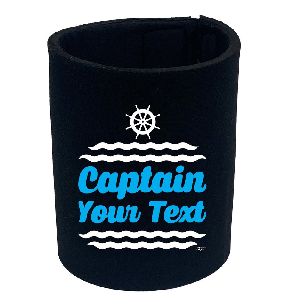 Captain Your Text Personalised - Funny Novelty Stubby Holder - 123t Australia | Funny T-Shirts Mugs Novelty Gifts