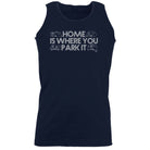 Caravan Home Is Where You Park It - Funny Novelty Vest Singlet Unisex Tank Top - 123t Australia | Funny T-Shirts Mugs Novelty Gifts