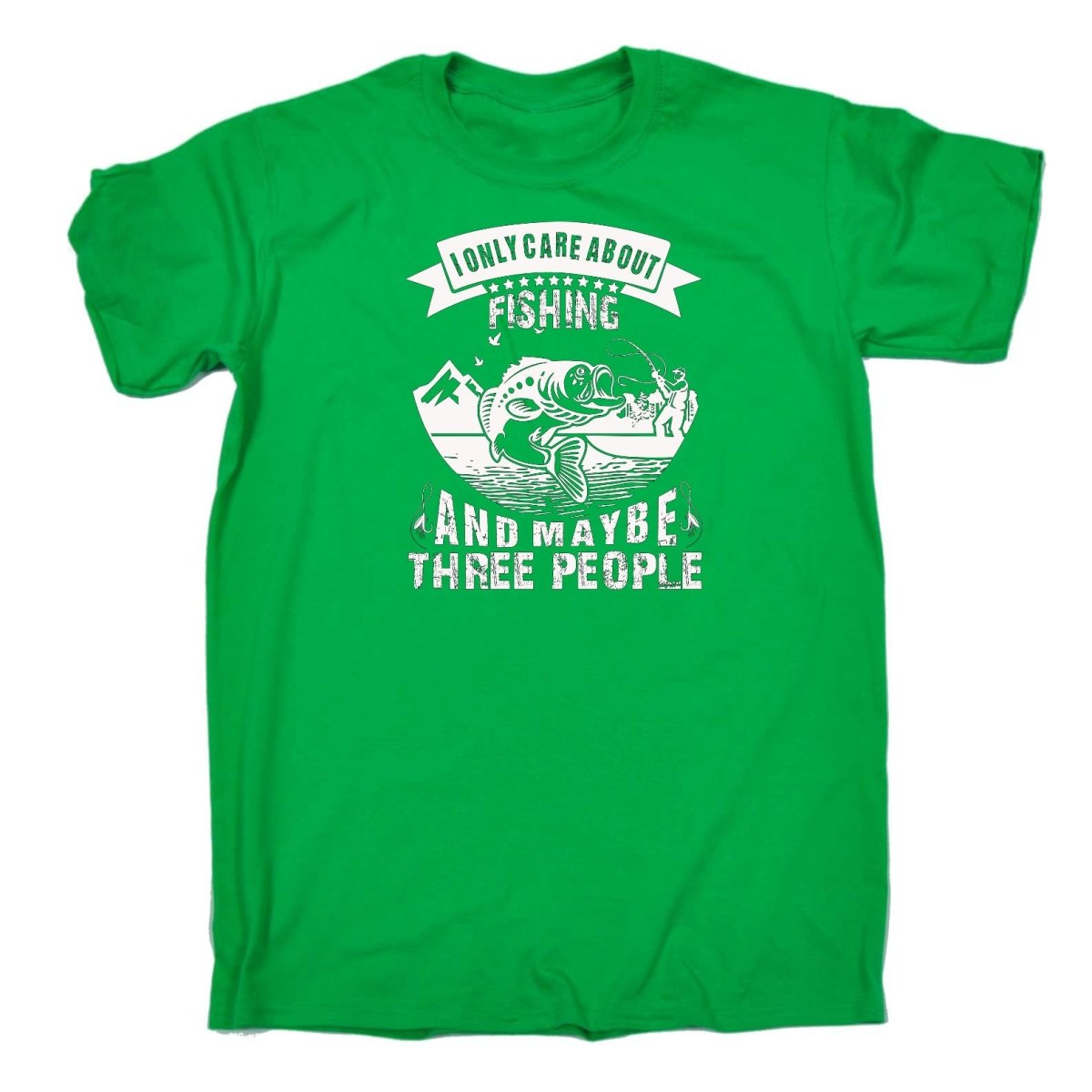 Care About Fishing And 3 People - Mens Funny T-Shirt Tshirts Tee Shirt - 123t Australia | Funny T-Shirts Mugs Novelty Gifts