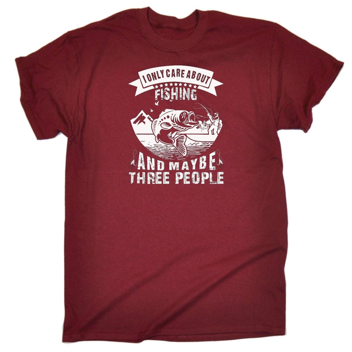 Care About Fishing And 3 People - Mens Funny T-Shirt Tshirts Tee Shirt - 123t Australia | Funny T-Shirts Mugs Novelty Gifts