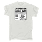 Carpenter Hourly Rate - Mens Funny T-Shirt Tshirts - 123t Australia | Funny T-Shirts Mugs Novelty Gifts