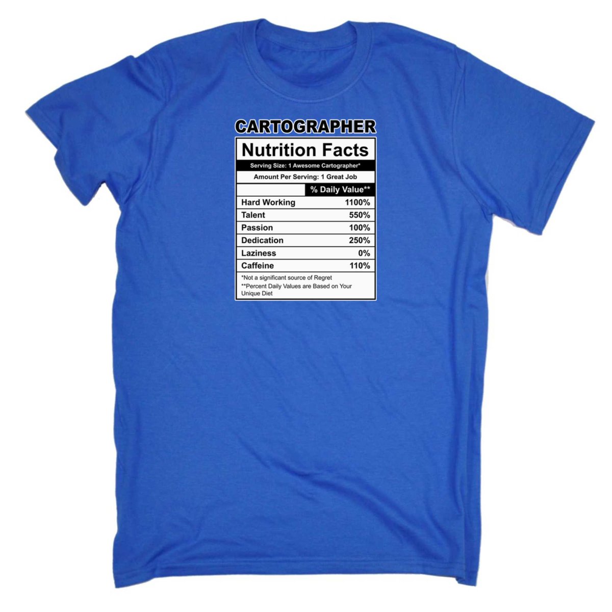Cartographer Nutrition Facts - Mens Funny T-Shirt Tshirts - 123t Australia | Funny T-Shirts Mugs Novelty Gifts
