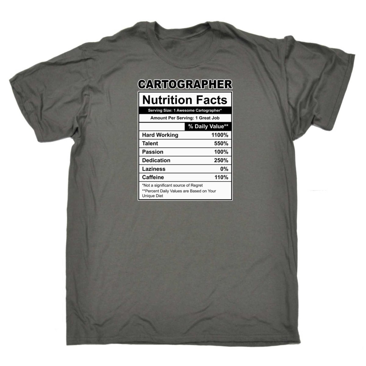 Cartographer Nutrition Facts - Mens Funny T-Shirt Tshirts - 123t Australia | Funny T-Shirts Mugs Novelty Gifts