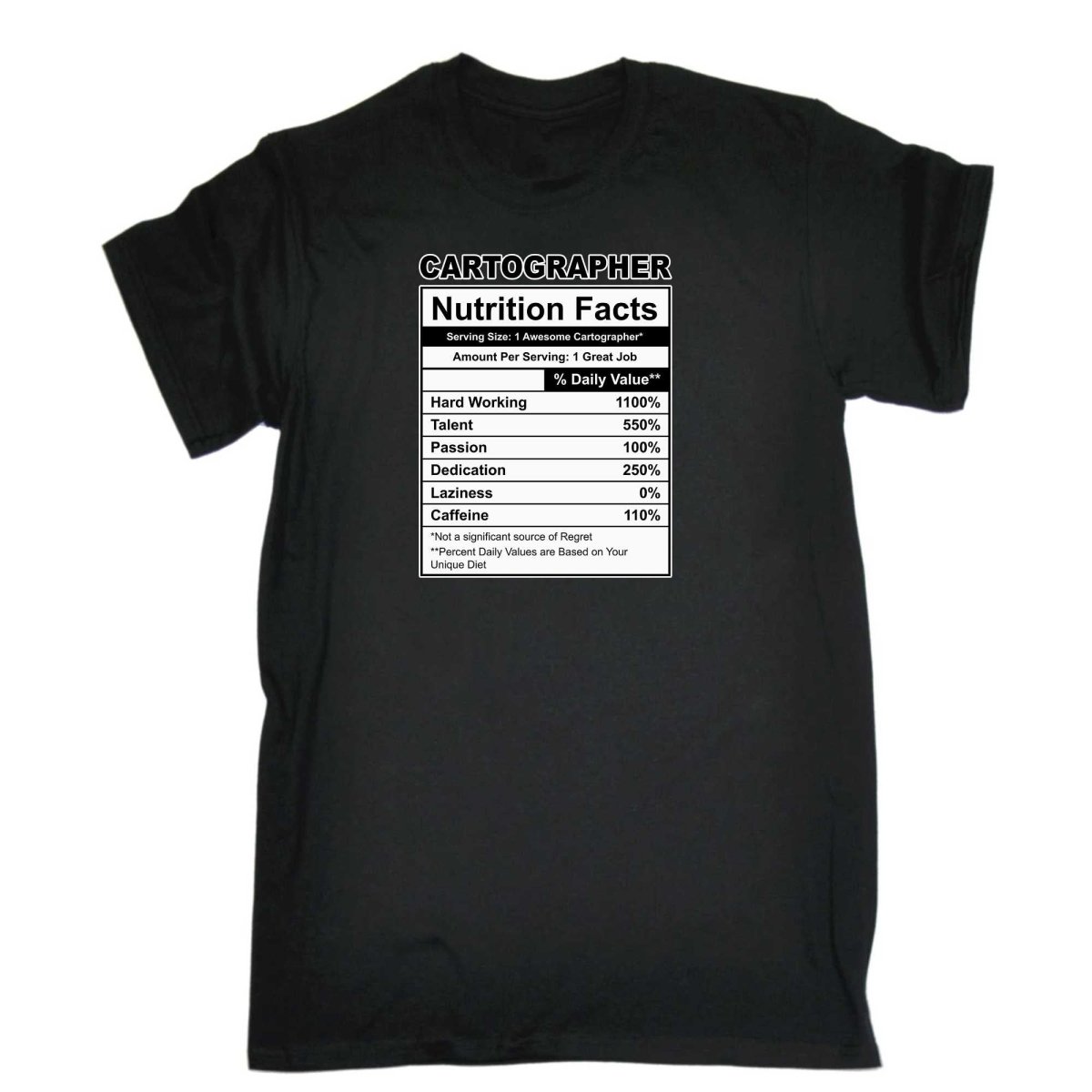 Cartographer Nutrition Facts - Mens Funny T-Shirt Tshirts - 123t Australia | Funny T-Shirts Mugs Novelty Gifts