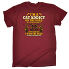 Cat Addict On The Road To Recovery Kitten Pussy Cats - Mens Funny T-Shirt Tshirts Tee Shirt - 123t Australia | Funny T-Shirts Mugs Novelty Gifts