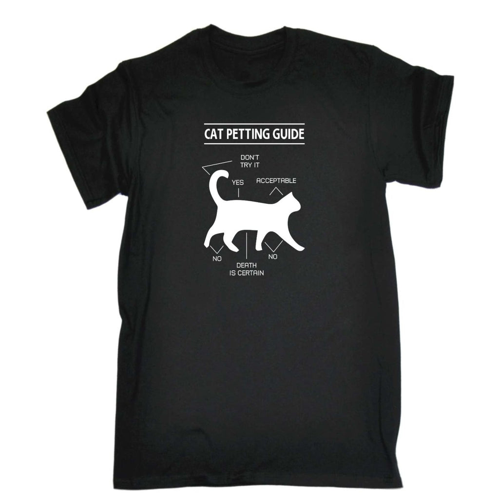 Cat Petting Guide Kitten Pussy Cats - Mens Funny T-Shirt Tshirts Tee Shirt - 123t Australia | Funny T-Shirts Mugs Novelty Gifts