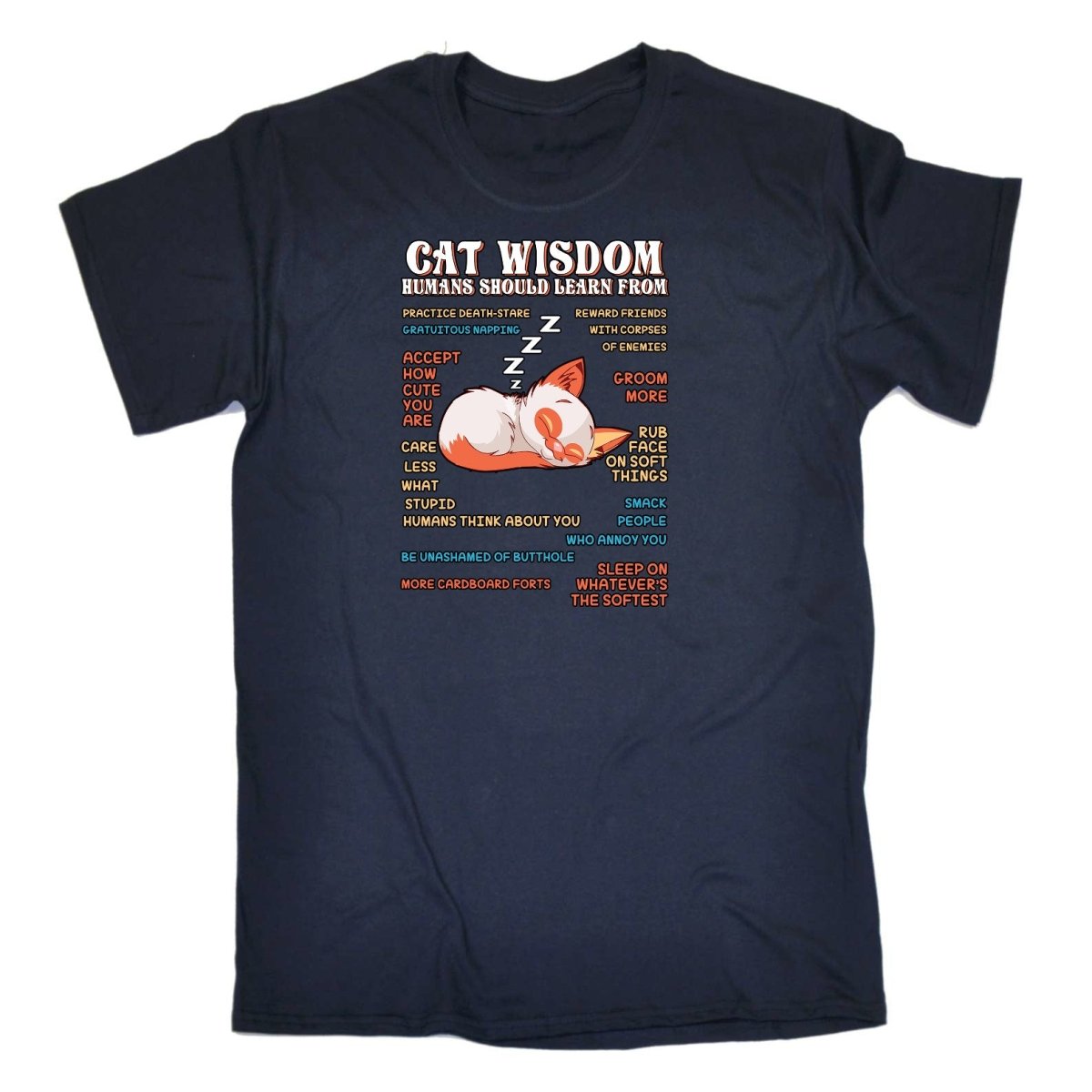 Cat Wisdom Cats Pussy Kitten - Mens Funny T-Shirt Tshirts Tee Shirt - 123t Australia | Funny T-Shirts Mugs Novelty Gifts