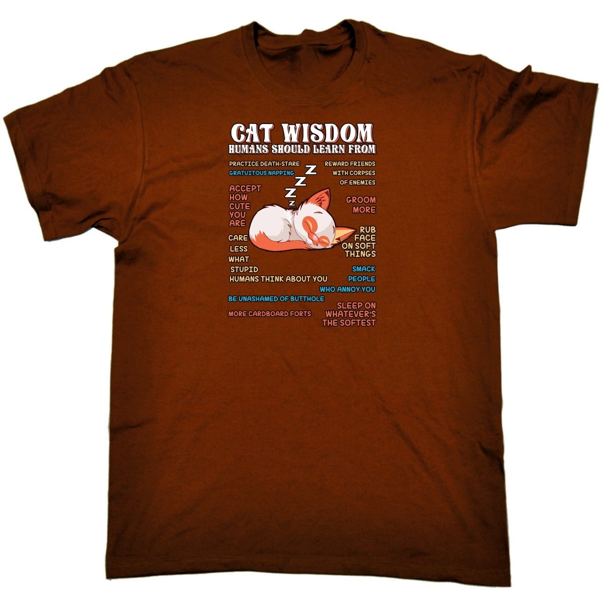 Cat Wisdom Cats Pussy Kitten - Mens Funny T-Shirt Tshirts Tee Shirt - 123t Australia | Funny T-Shirts Mugs Novelty Gifts