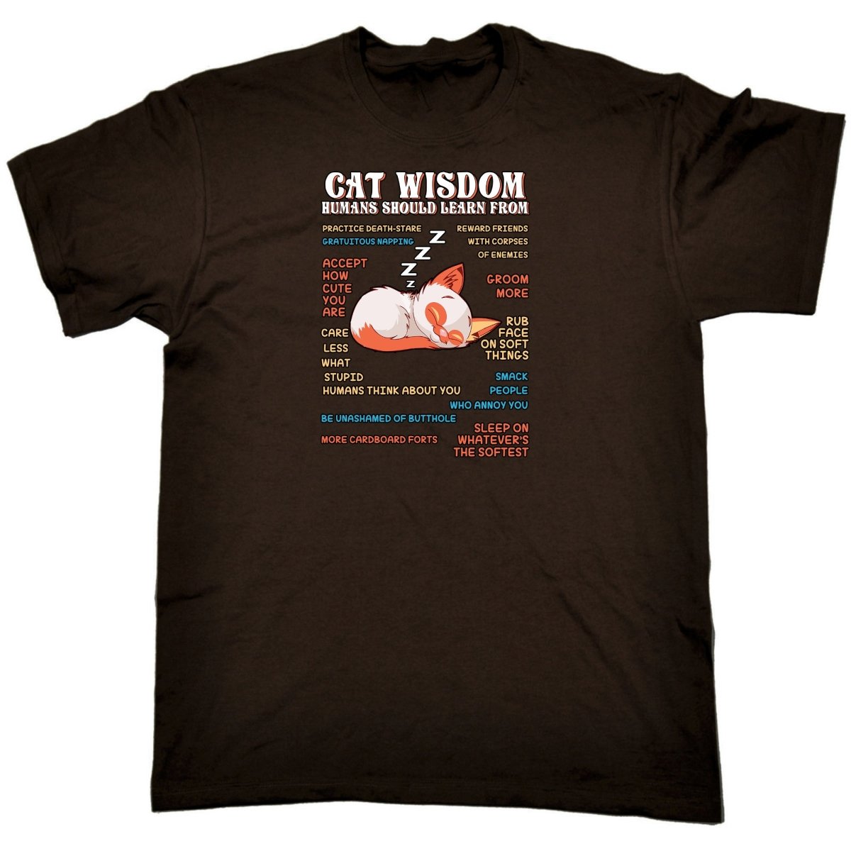 Cat Wisdom Cats Pussy Kitten - Mens Funny T-Shirt Tshirts Tee Shirt - 123t Australia | Funny T-Shirts Mugs Novelty Gifts