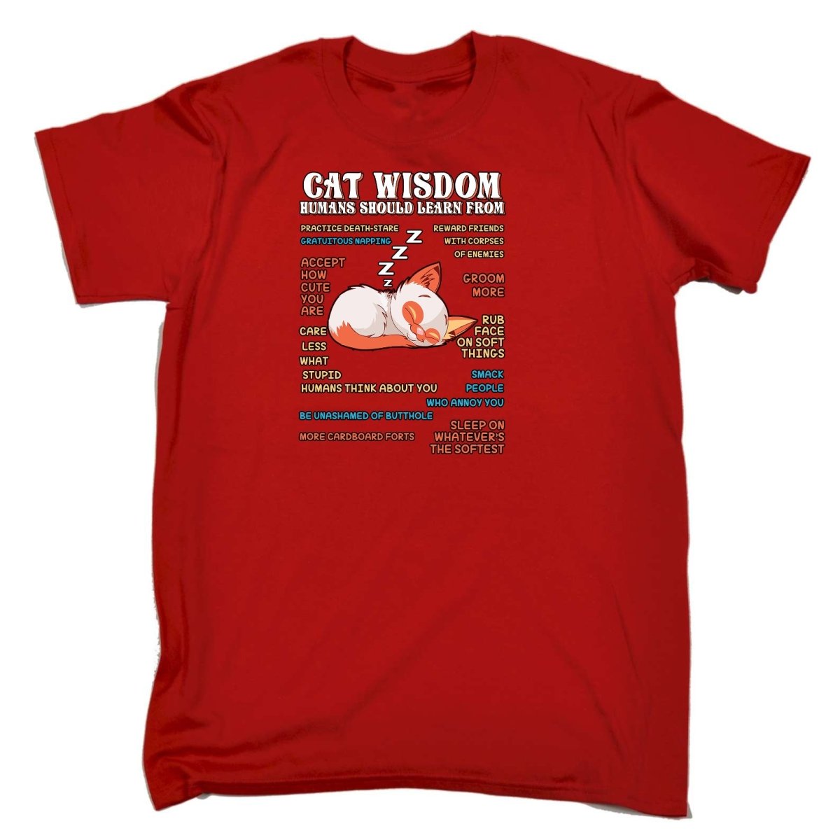 Cat Wisdom Cats Pussy Kitten - Mens Funny T-Shirt Tshirts Tee Shirt - 123t Australia | Funny T-Shirts Mugs Novelty Gifts