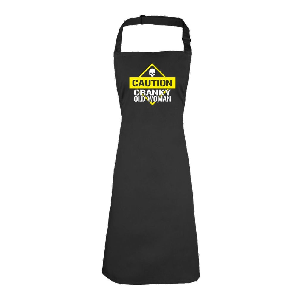 Caution Cranky Old Woman - Funny Novelty Kitchen Adult Apron - 123t Australia | Funny T-Shirts Mugs Novelty Gifts