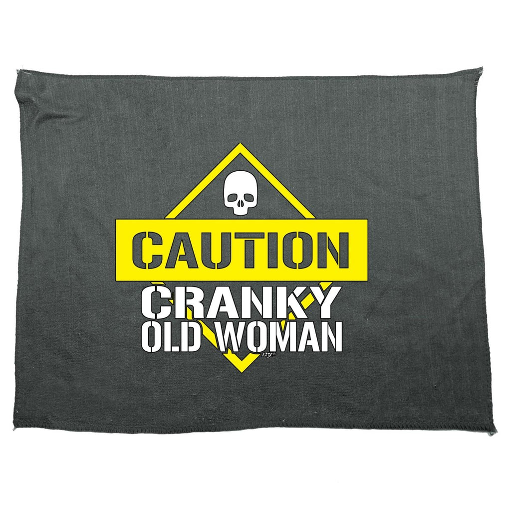 Caution Cranky Old Woman - Funny Novelty Soft Sport Microfiber Towel - 123t Australia | Funny T-Shirts Mugs Novelty Gifts
