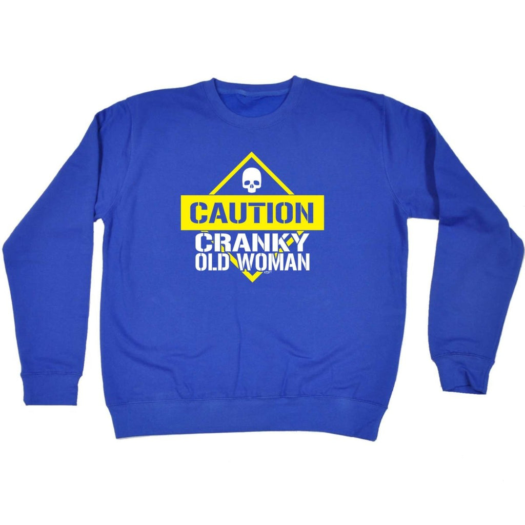 Caution Cranky Old Woman - Funny Novelty Sweatshirt - 123t Australia | Funny T-Shirts Mugs Novelty Gifts