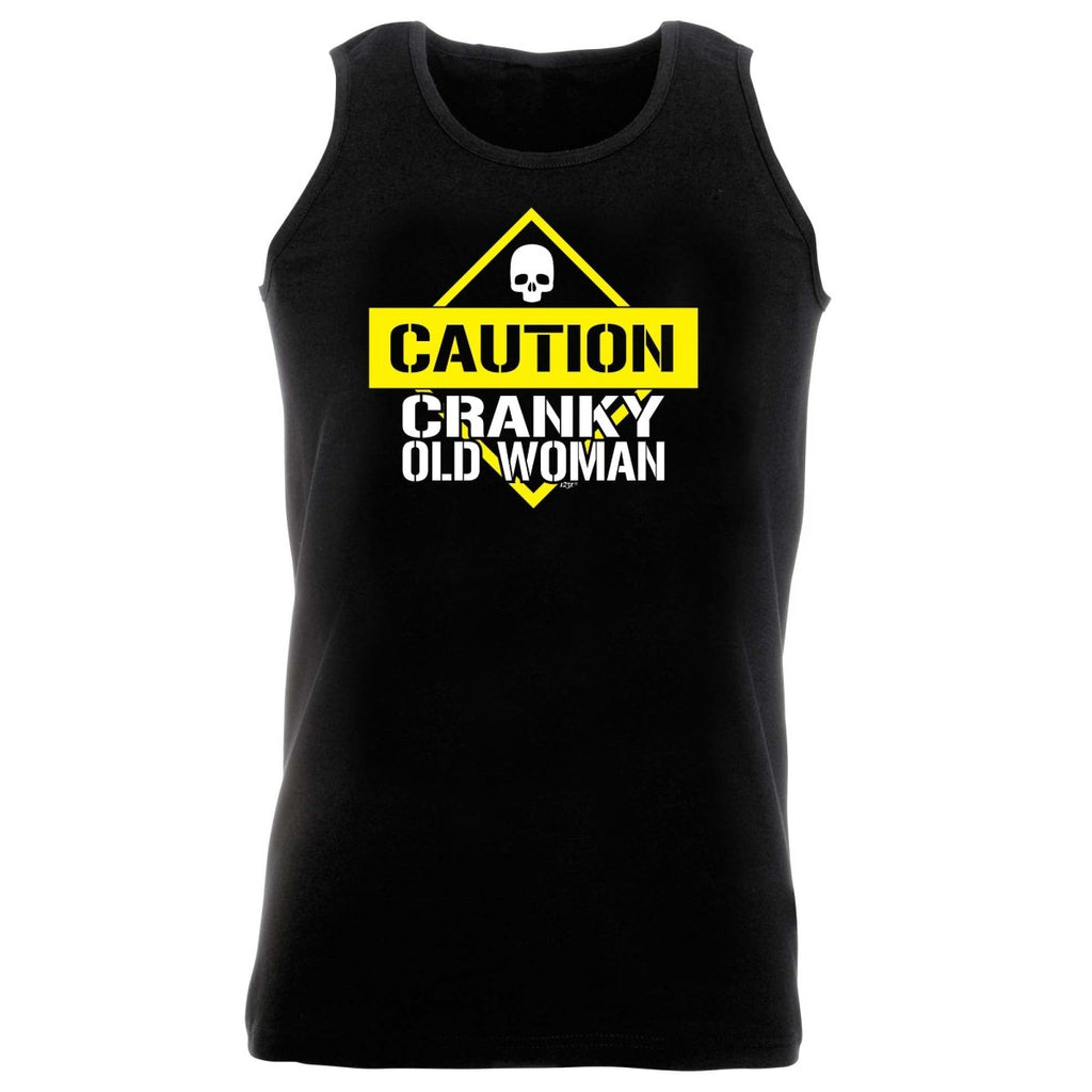 Caution Cranky Old Woman - Funny Novelty Vest Singlet Unisex Tank Top - 123t Australia | Funny T-Shirts Mugs Novelty Gifts