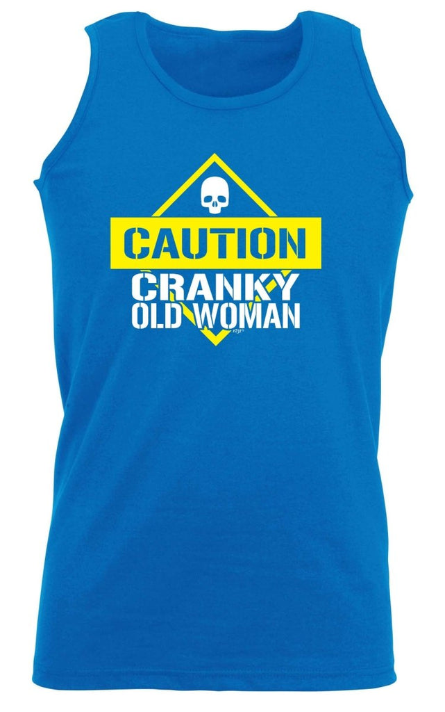 Caution Cranky Old Woman - Funny Novelty Vest Singlet Unisex Tank Top - 123t Australia | Funny T-Shirts Mugs Novelty Gifts