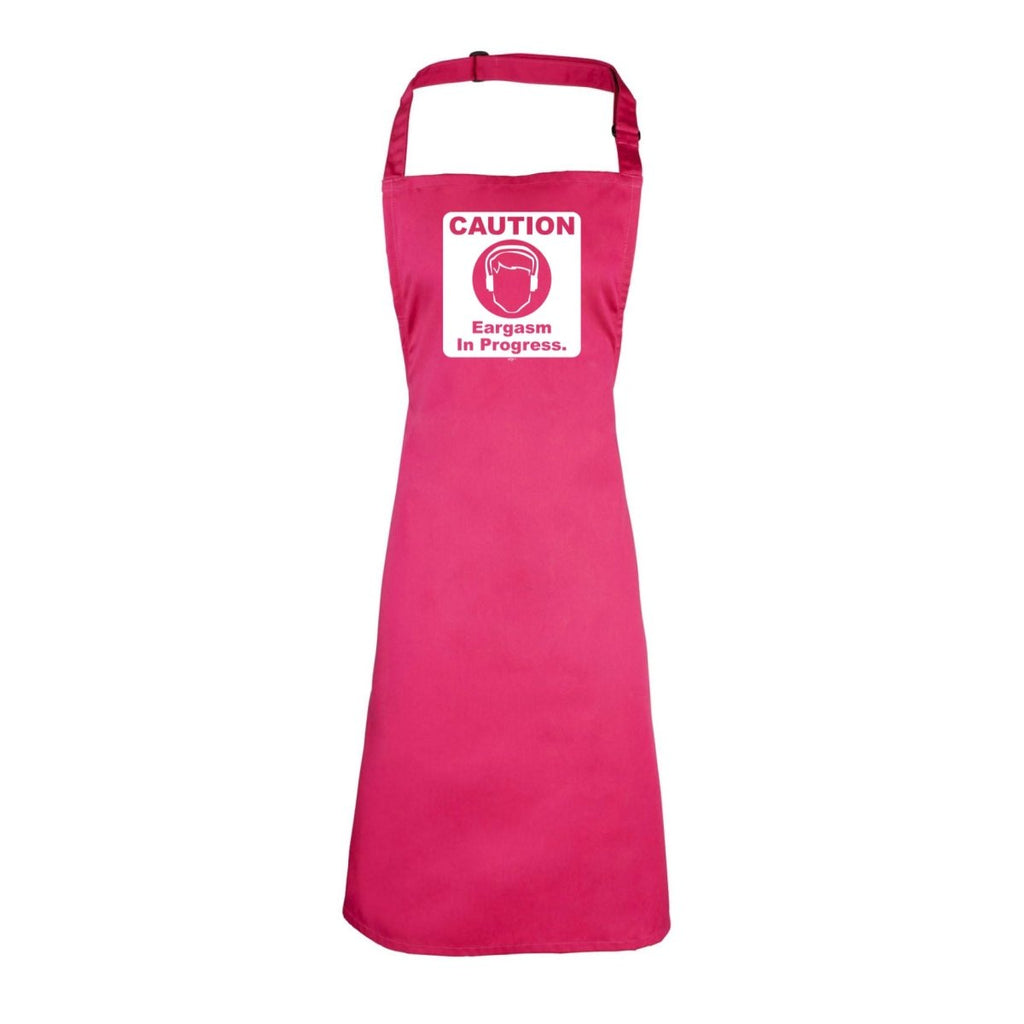 Caution Eargasm In Progress - Funny Novelty Kitchen Adult Apron - 123t Australia | Funny T-Shirts Mugs Novelty Gifts