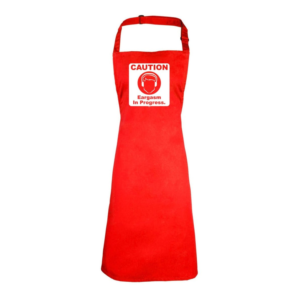 Caution Eargasm In Progress - Funny Novelty Kitchen Adult Apron - 123t Australia | Funny T-Shirts Mugs Novelty Gifts
