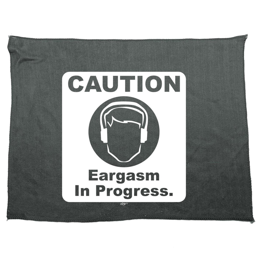 Caution Eargasm In Progress - Funny Novelty Soft Sport Microfiber Towel - 123t Australia | Funny T-Shirts Mugs Novelty Gifts
